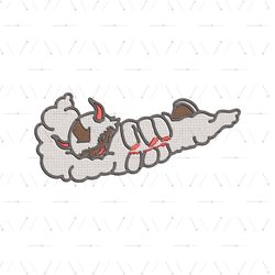 Appa x Nike embroidery design, avatar cartoon embroidery, nike design Png