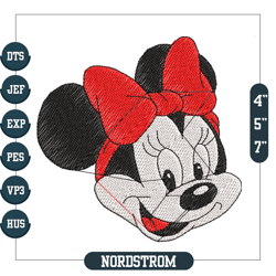 Minnie Mouse Mickey Embroidery Design