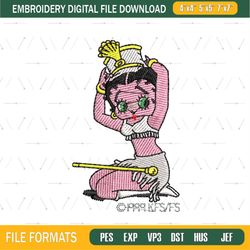 Betty Boop Sexy Lady Girl Embroidery File Png