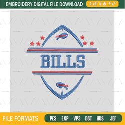 Buffalo Bills Ball embroidery design, Buffalo aBills embroidery, NFL embroidery, sport embroidery, embroidery design,