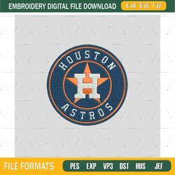 Houston Astros Embroidery Designs, MLB Logo Embroidery Files, Machine Embroidery Design File