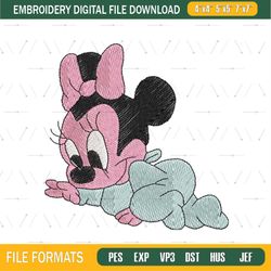 Baby Minnie Mouse Disney Embroidery