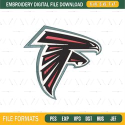 Atlanta Falcons Embroidery Designs, NCAA Logo Embroidery Files, Machine Embroidery Pattern Png