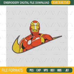 Iron Man Embroidery Design File Marvel Anime Embroidery Design
