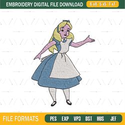 Alice's Adventure In Wonderland Embroidery Png