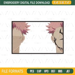 Ryomen Sukuna Face Rectangle Embroidery Design png