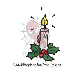 Chipmunks Christmas Candle Embroidery Png