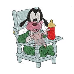 Baby Goofy Disney Embroidery File ,png