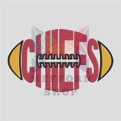 Ball Kansas City Chiefs embroidery design, Kansas City Chiefs embroidery