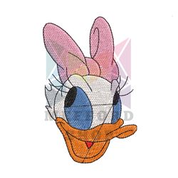 Daisy Duck Head Embroidery Design Png