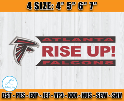 Atlanta Falcons Embroidery, NFL Falcons Embroidery, NFL Machine Embroidery Digital, 4 sizes Machine Emb Files-03-Asbury