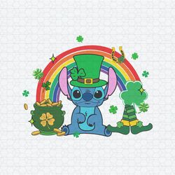 Stitch Rainbow St Patrick's Day PNG