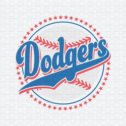 Retro Dodgers Baseball Mlb Team SVG