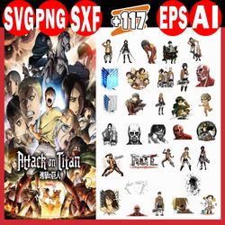 117 Attack On Titan svg for cricut, attack on titan svg, Mikasa Svg, Anime Svg, Png Dxf Eps Digital File