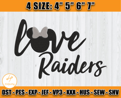 I love Raiders Embroidery, Embroidery NFL, Logo Las Vegas Raiders, Sport Embroidery File