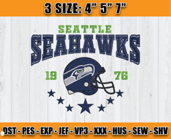Seattle Seahawks Football Embroidery Design, Brand Embroidery, NFL Embroidery File, Logo Shirt 46