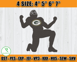 Green Bay Packers Man Embroidery, Green Bay Packers Embroidery, Packers Logo, Sport Embroidery