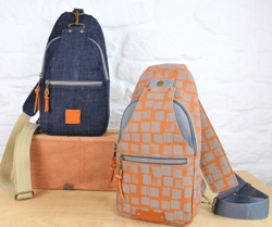 Sling Bag SEWING PATTERN, Digital File, VIDEO, Retro Style Sling Bag, Unisex Crossbody Bag pattern, Men's Bag, pdf-1141