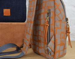 Sling Bag SEWING PATTERN, Digital File, VIDEO, Retro Style Sling Bag, Unisex Crossbody Bag pattern, Men's Bag, pdf-72627