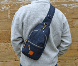 Sling Bag SEWING PATTERN, Digital File, VIDEO, Retro Style Sling Bag, Unisex Crossbody Bag pattern, Men's Bag, pdf-uq251