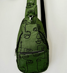 Sling Bag SEWING PATTERN, Digital File, VIDEO, Retro Style Sling Bag, Unisex Crossbody Bag pattern, Men's Bag, pdf-27282