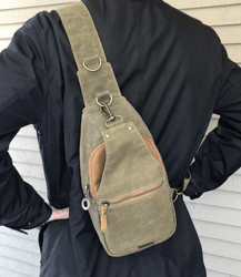 Sling Bag SEWING PATTERN, Digital File, VIDEO, Retro Style Sling Bag, Unisex Crossbody Bag pattern, Men's Bag, pdf-72115