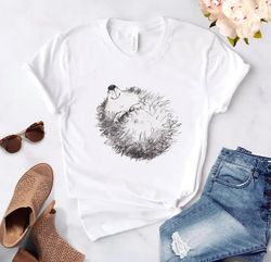 The Hedgehog Cartoon Funny T-Shirts For Women 2024