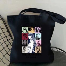 Midnight Taylor Music Swift Album Fashion Women's Shopping Bag - Summer Large Capacity Casual Canvas Letter Bag