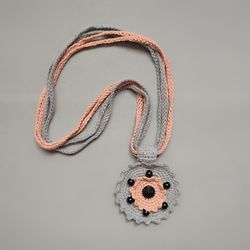 Jewelry pendant, boho power pendant, crochet pendant,Handmade pendant