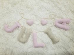 Personalized letter garland Banners nursery decor baby newborn gift