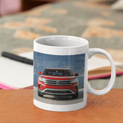 Ceramic coffee mug 11 oz with car design, gift for him, anniversary gift