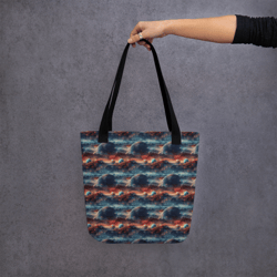 Planets Outer Space Galaxy Watercolor Pattern Tote bag