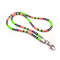 Native American-style pink and green lanyard