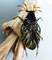 black green beetle handmade bead brooch large 2.jpg