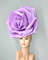big rose Lavender fascinator headband  wedding headdress.jpg