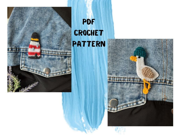 Amigurumi set seagull crochet pattern and lighthouse pattern .jpg