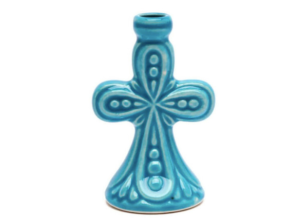Cross Shape Ceramic Candlestick