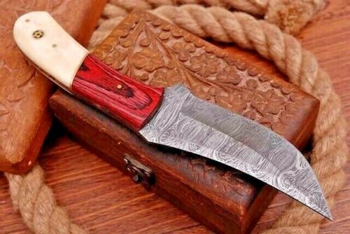 Custom Handmade Damascus Steel Hunting Knife Fix Blade Full tang Gift For Him Custom Knife Handmade Knife 2.jpg
