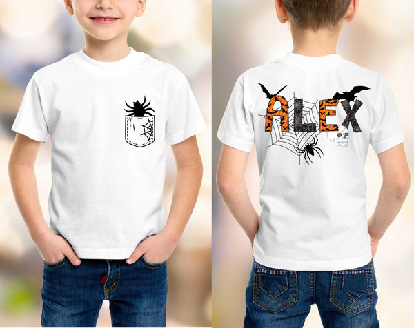 Custom Halloween Shirt, Name Shirt For Kids, Halloween Shirt For Kids, Name Shirt For Toddler, Halloween Gifts For Kids, Boo Shirt - 1.jpg