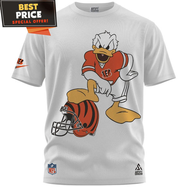 Cincinnati Bengals Donald Duck Football Player T-Shirt, Unique Bengals Gifts - Best Personalized Gift & Unique Gifts Idea.jpg