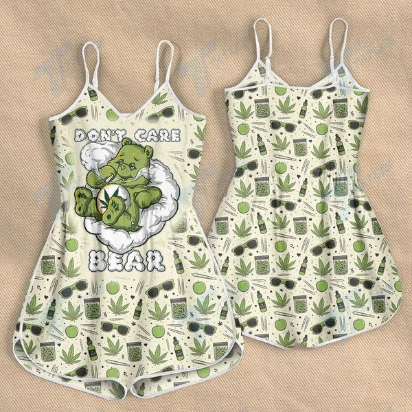 CANNABIS BEAR DONT CARE ROMPERS FOR WOMEN DESIGN 3D SIZE XS - 3XL - CA102234.jpg