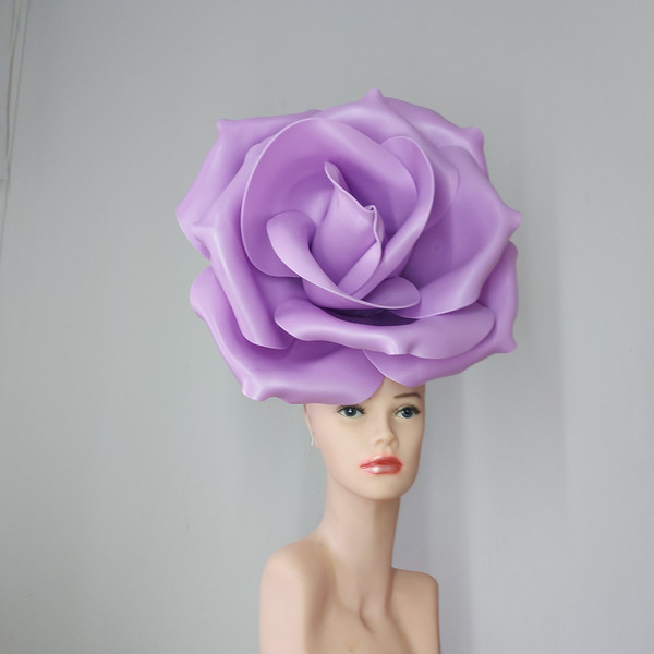 Lavender fascinator headband  wedding.jpg