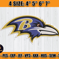 Ravens Embroidery, NFL Ravens Embroidery, NFL Machine Embroidery Digital, 4 sizes Machine Emb Files -21-Deamaral
