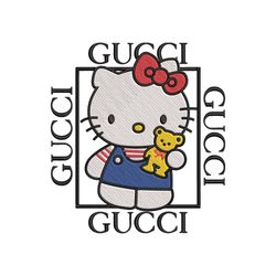Hello kitty Gucci Embroidery Design