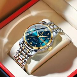 Luxury Watch for Man Elegant Date Week Waterproof Luminous Men Watch Quartz Stainless Steel Sports Men's Watches