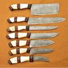 Steel Knife, Handmade Knife, Hunting Knife, Handmade Handforged Chef Knife Set Damascus Steel Kitchen Knives Set 7 Pcs,  1.jpg