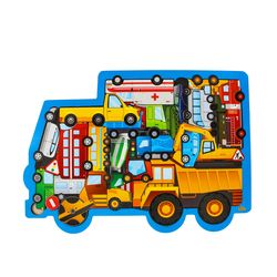 Puzzle board with transport, Wooden Montessori Toddler Toys Age 3 4 5 year, Jigsaw, Logic Puzzle for kids, baby boy gift