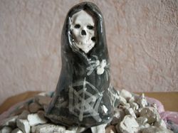 Ceramic death. Horror Dolls. Halloween ornament. Handmade