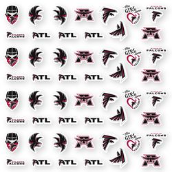 Atlanta Falcons Stickers Set of 49 by 1 inch Die Cut Vinyl Decal Football Car Window Wall Outdoor Indoor
