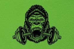 Gorilla Gym Sticker Bodybuilder Gym Fitness Crossfit Coach Sport Muscles Wall Sticker Vinyl Decal Mural Art Decor